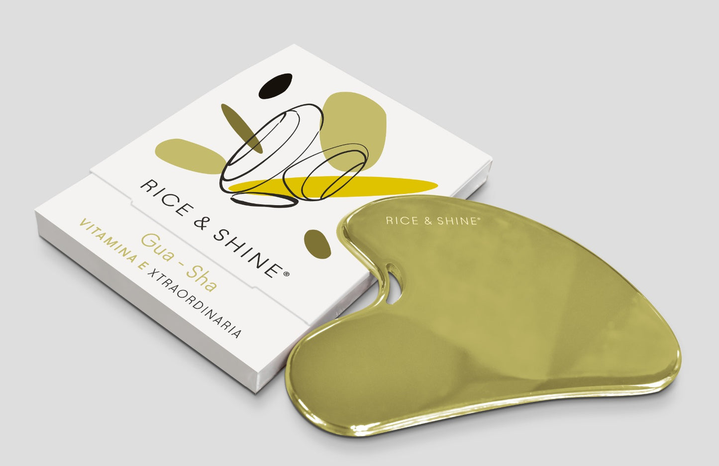 Gua Sha de Acero Inoxidable Oro