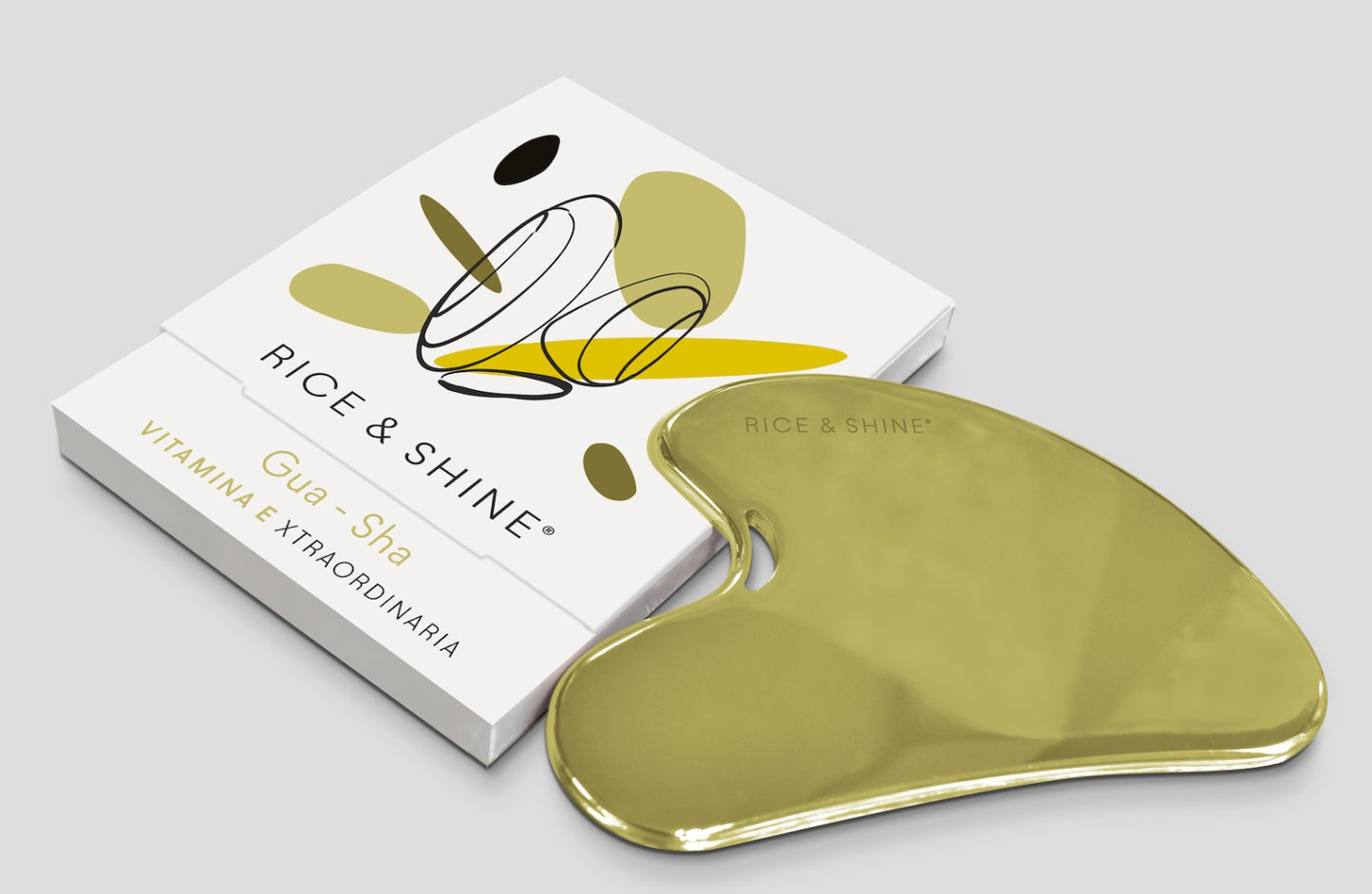 Gua Sha de Acero Inoxidable Oro
