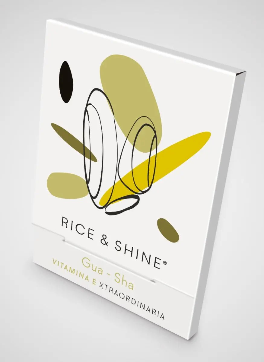 Gua Sha de Acero Inoxidable Oro | Masaje Facial Reafirmante Rice & Shine