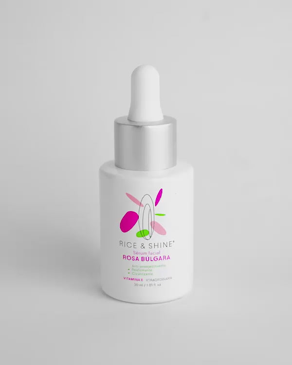 Serum Facial Ácido Hialurónico y Rosa Búlgara - Cuidado de la piel - Rice & Shine la mayor concentración de vitamina E para cuidar tu piel. 1